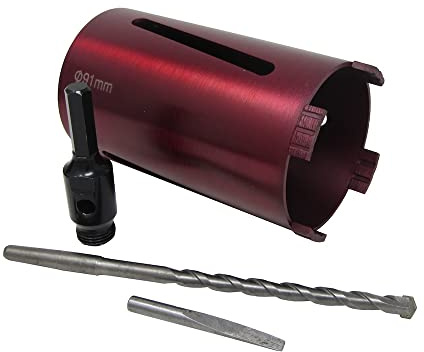 Moorcut Direct Ltd 91mm 3.5'' Dry Diamond Drilling Core Drill Bit Turbo Segments with Hex Arbour & Drill Bit
