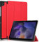 Dlahaby Custodia per Samsung Galaxy Tab A8 10.5'' 2021,Protezione in PU Pell con Funzione Supporto Smart Cover per Samsung Galaxy Tab A8 SM-X200 X205 X207 10,5 Pollici Tablet,Rosso