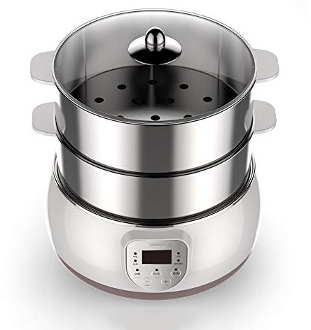 REJOON Mini Double-Layer Electric Steamer Fully Automatic Household Stainless Steel Electric Steamer Food Warmer