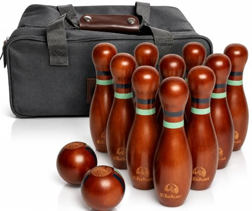 Elakai Outdoor-Spiele für Erwachsene und Familie, Premium-Tragetasche, inklusive Rasenbowling