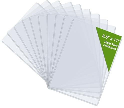 8.5 x 11 Hard Plastic Sheet Protectors, Rigid Clear Waterproof Protectors, Paper Sleeves Photo Plastic Sleeves (14 Pack)