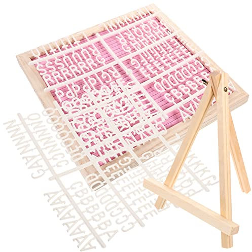 CHILDWEET Holzfilz-buchstabentafel Doppelseitige Nachrichtentafel Diy-filztafel Mit Buchstaben Für Geburtstag Hochzeit Feste Und Dekoration
