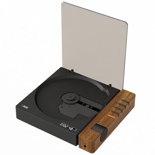HLGKBY Lecteur d'album HiFi Bluetooth sans Fil, Lecteur CD Portable, baladeur à Sortie Optique Rechargeable, Support CD/MP3/WAV/WMA, pour la Maison/Voyage Brown