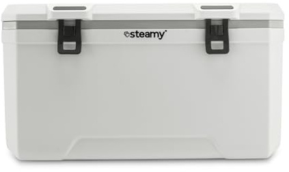 Steamy Marine 120, Glacière spécialement pour Bateaux et Sports Nautiques, 120 litres, Blanc