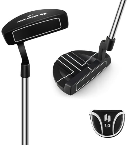 COSTWAY Putter Golf para Cabeza, Putter Estilo Mazo de 89 CM, Líneas de Alineación, Palo de Golf para Diestros(Putter)