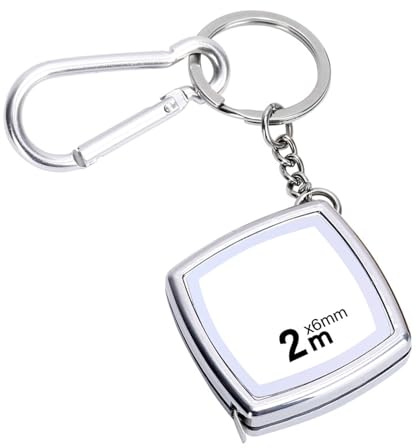 Mini Ruban à Mesurer Rétractable en Acier - 2 Mètres Portable Avec Clip D'escalade Porte-clés pour L'exploration