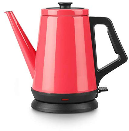 CGCSYZ Bollitore Elettrico, distributore di Acqua Calda Senza Fili da 1,2 Litri con 1 Tazza, bollitura Rapida in 300 Secondi, Rosso, 1000 W