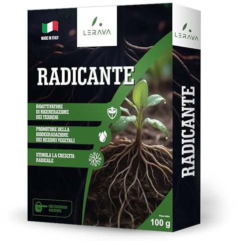LERAVA Radicante per Piante (100 g) - Ormone Radicante Naturale per Talee - Enzimi Attivi per Radici Forti - Microflora e Azoto per Crescita Rapida - Ideale per Talee e Piante