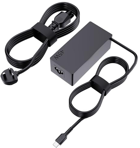 45W USB C Laptop Charger Compatible with HP, Lenovo, Dell, Asus, Acer, Samsung, Google, Chromebook Charger and More Type-C Charging Adapter Power Supply Cord UK Plug