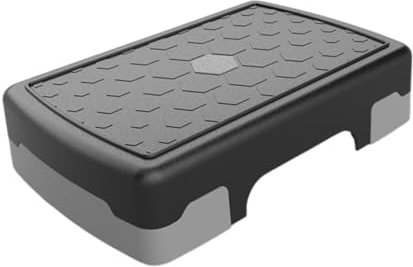 F Fityle Aerobic-Stepper, Balance Board, rutschfeste, groß belastbare Übungs-Steppplattform, Workout-Stepper für das Fitnesstraining zu Hause, Grauschwarz