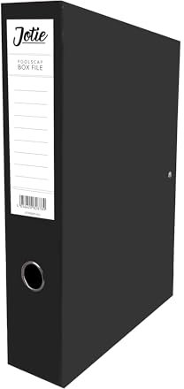 Box File with Lock Spring Ring Pull & Catch Glossy Finish 75mm Spine Ideal Document Organiser for Office School Paperwork Storage Foolscap Box Files