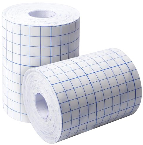 2 Rouleau Bande Médicale Respirante, 10cm*10m Bande Médicale Respirante Micropore, Imperméable Bandage Autoadhésif Cohésifs, Pansement Adhésif Non Tissé pour Épaules Arrière Bras Poignets Cuisses