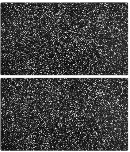 Lot de 2 planches à découper en verre trempé avec motif granit