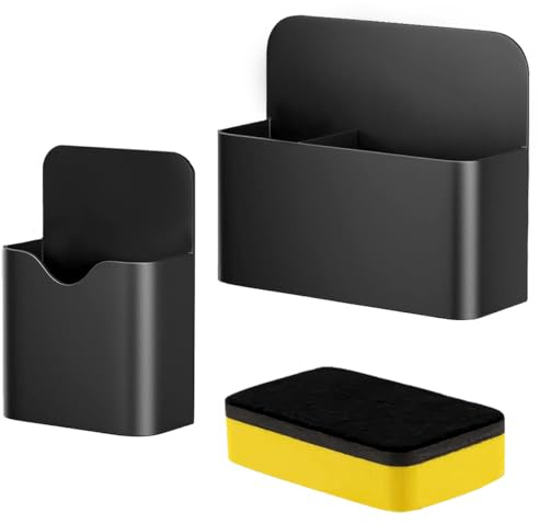 2 Pièces Porte-Marqueur Magnétique Avec Éponge, Support De Rangement Pour Marqueurs, Porte Marqueur Magnétique, Boîte De Rangement Magnétique Pour Réfrigérateur Tableau Magnétique Maison Bureau École