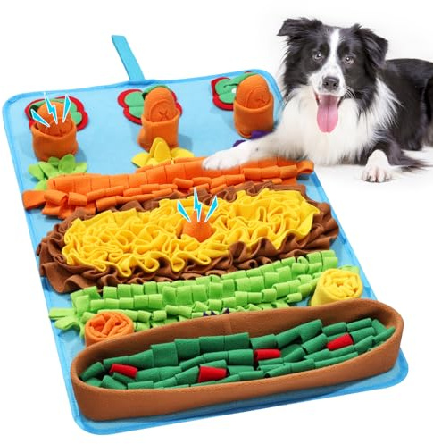 Ankilo Snuffle Mat for Dogs, 32 x 20 inch for Medium & Large, Portable & Compact Dog Puzzle Toy for Stress Relief, Reduces Fast Eating, with Anti-Slip Botton