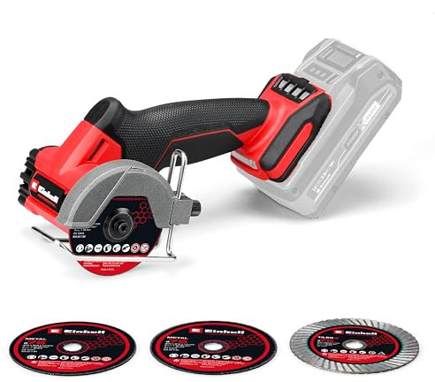 Einhell Professional Smerigliatrice TP-CO 18/76 Power X-Change (18 V, brushless, disco Ø 76 mm, profondità di taglio 16 mm, impostazione profondità di taglio, incl. 4 dischi, batteria esclusa)