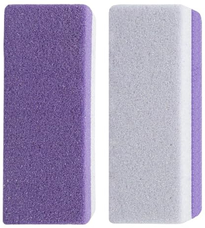 Râpe pour pieds en pierre ponce - Lime en verre avec poignée antidérapante, grattoir robuste ou pour se débarrasser des croûtes calleuses - La pierre ponce est adaptée à tout type de fbar, légère et