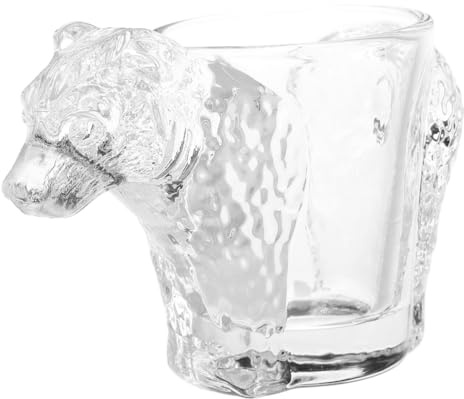 Zerodeko Niedliche Schnapsgläser aus Glas in Tierform mit Bärendesign Kompakt und Vielseitig Einsetzbar für Jeden Anlass Am Esstisch 50ml Espressogläser
