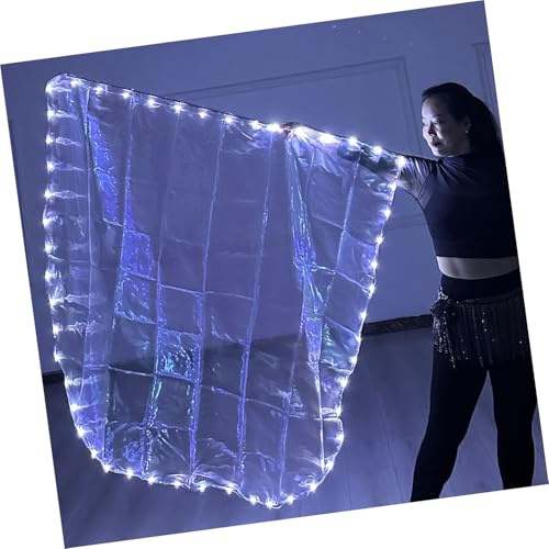 LED Light Worship Dance Flag With Telescopic Poles Semicircular Design Praise Banners For Celebration And Beach Vacation Performances Flag