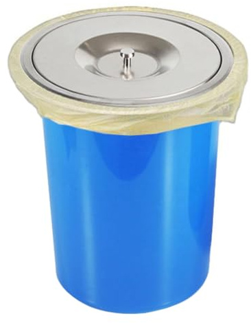 Pattumiera Nascosta da Incasso con Coperchio con Maniglia, Scivolo per rifiuti da 5L/8L, Coperchio Superiore in Acciaio Inox Facile da Sollevare, pattumiera da banco per Cucina, ba