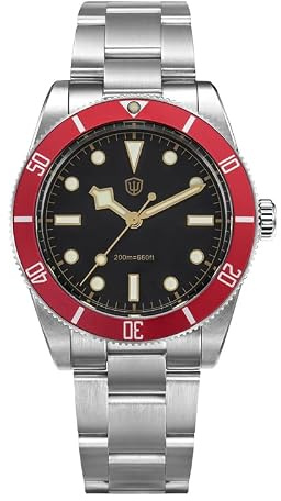 watchdives WD7922 BB54 herrklocka, VH31 svepande andra kvartsur 37 mm safirkristall lyxig armbandsur 20 bar dykarklockor för män