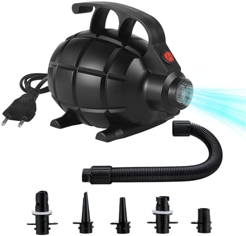DAJASD Elektrisk luftpump, 600 W elektrisk luftpump med 5 munstycken, luftmadrass för simringar, båtar, uppblåsbar pool, Sup-bräda, yogakulor