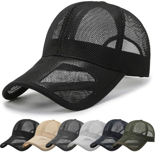 Cappello Baseball Uomo Estivi Rete Donna con Visiera Traspirante Cappellino con Visiera Casuali Leggero Sport all'Aria Aperta Uomo Donne Leggero Cappellini Estivo Berretto Baseball Regolabile Snapback