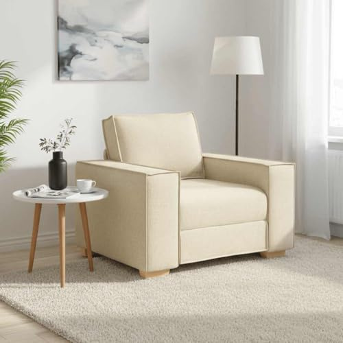 Frdhee Couchgarnitur Ecksofa Couch,Sofa Stuhl Creme 60 cm Stoff,Für Wohnzimmer,Modernes Design,Kann Schnell Zusammengebaut Werden