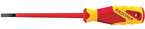 GEDORE Tournevis VDE à fente, Tournevis 1 000 v isolé, Électricité, Longueur 260 mm, Outil, VDE 2170 6,5, Acier