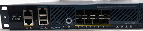 Cisco 5500 Series Wireless Controller for up to 50 Access Points, 55 Ports, RJ45 Interface, Managed Switch, Metal Plastic Case, Compatible with Desktop, Laptop, Tablet, Smartphone