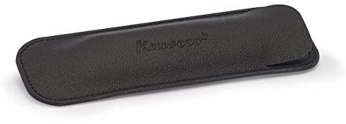 Kaweco 2er Leder Etui Lang Schwarz I Stifte Etui passend für die DIA2, ORIGINAL, PERKEO, Student, Supra Serien I Stifttasche aus echtem Leder I Stiftetui 16 x 4,9 cm