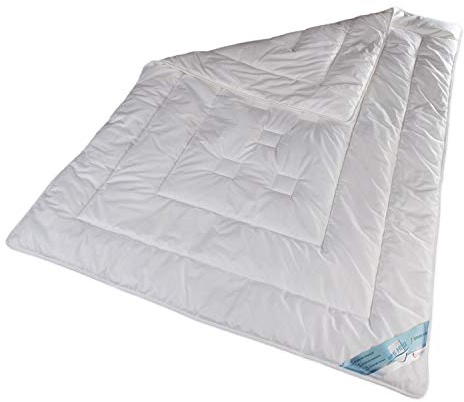 Schlafmond Aktimed Naturfaser Ganzjahresdecke Bettdecke 155x200 cm - Wärmeregulierende Allergiker Decke 155x200 - Schlafdecke aus Baumwolle - Made in Germany