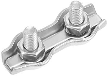sourcing map 4Stück Drahtseilklemmen 304 Edelstahl Seilklemme Drahtseil Für 1mm-1.5mm Seil