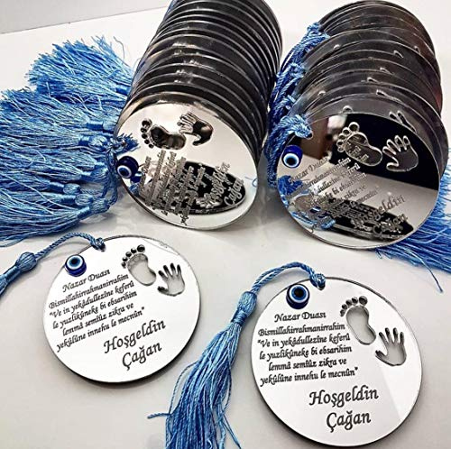 Plexi Ayna Nazar Duasi Bebek Sekeri Mevlid Babyparty Gastgeschenke Bonboniere Nikah Sekeri Gastgeschenk Babyshower (25 Stück)
