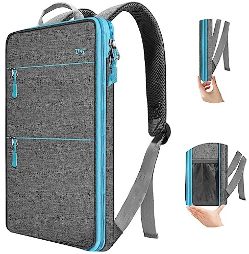 ZINZ Mochila Delgada & Expandible 15 15,6 16 para Portátil,LG01Y02 | Compatible con MacBook Pro 16/15, Dell XPS 15/16 & La Mayoría de Notebooks 15-16, Mochila Diaria Resistente al Agua