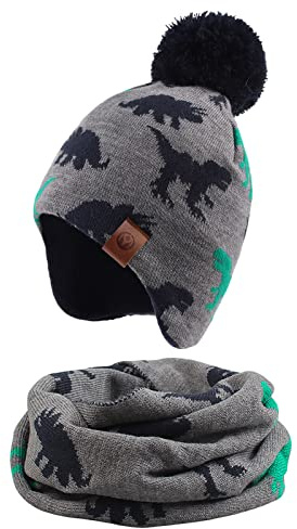 XIAOHAWANG Baby Strickmütze Winter Babymütze Junge Warme Kindermütze Junge Beanie Mütze Dicke Wintermütze für Herbst,Winter