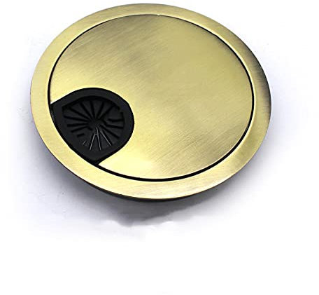 1Pack Ø80mm Desk Cable Grommets, Computer Desk Cable Hole Caps, Round Cable Hole Cover for Desktop Wire Organizer,Bronze