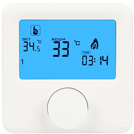 C-LOGIC Termostato Calefacción Digital Cronotermostato Programable Hora a Hora Instalación Pared Conexión 2 Cables