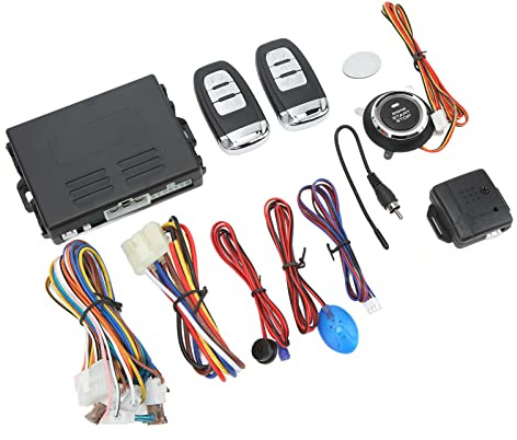 Car Keyless Entry System with Remote Start and Central Locking Compatible with Most 12V Vehicles Including -Theft Alarm and Release