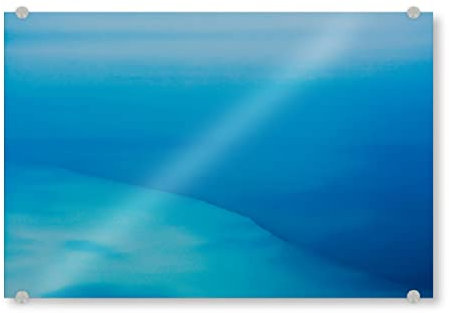 artboxONE Acrylglasbild 90x60 cm Natur Das Tote Meer Bild hinter Acrylglas - Bild abstrakt blau friedlich