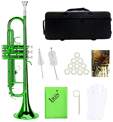 Standard Trompeten Set, Musik Blasinstrument, Messing Trompete mit Assistant Tools Set für Anfänger, Profis, Musikunterricht, Proben, Konzerte