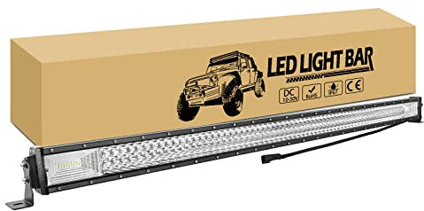 RIGIDON 52 Zoll 130cm 675W Wasserdicht LED Arbeitsscheinwerfer Bar, Led lichtbalken 12V 24V 6000K lichtleiste KFZ, Offroad Scheinwerfer für Auto SUV ATV UTV LKW 4x4 Nebelscheinwerfer