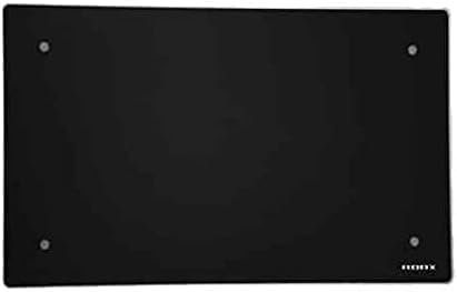 Adax Clea Glass Electric Panel Heater/Convector Radiator With Timer & Digital Thermostat | Wall Mounted | Splash Proof & Economic | Modern Design | 1000W - Black | UK Plug - 8.4 x 34 x 77 cm