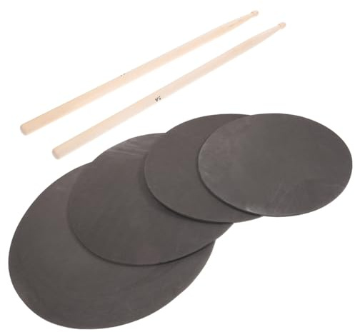 1 Set Drum Mute Pads Übungstrommel Pad Drum Mallet Silent Drum Pad Drumming Mute Drum Set Zubehör Metronom Für Schlagzeug Suite Pick
