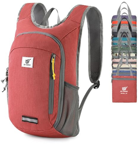 SKYSPER Sac à Dos Pliable Ultraléger 10L, Petit Sac à dos de Voyage | Sac à dos de Randonnée Gagne de la place pour Randonnée ExcursionVoyages en Ville Homme Femme