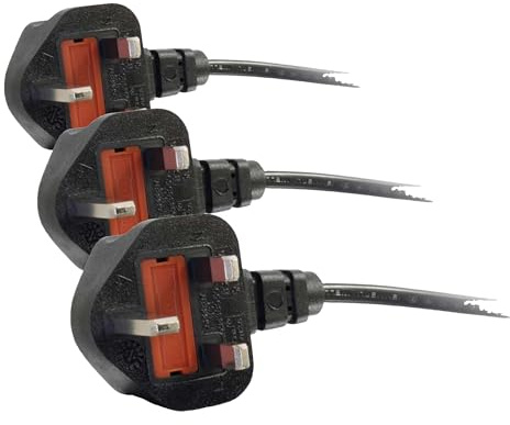 C2G 1M C7 Power Cable (BS1363 to IEC 60320C7) Figure 8 Power Lead, Black (Pack of 3)