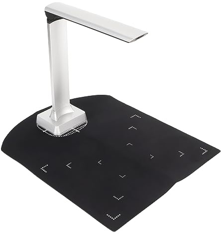 Buchdokumentenscanner, Tragbare 12 MP USB Dokumentenkamera mit Automatischer Korrektur und HD Kamera und LED Licht, A4 OCR Dokumentenscanner für Schullehrer, Projektion und
