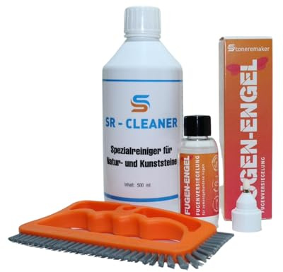 Souspy FUGEN ENGEL Premium Fliesenfugenschutz, 70 Laufmeter Reichweite, Dauerhafter Schutz durch Imprägnierung, für Dusche, Bad, Innen und Außen, inkl. Reinigungsset