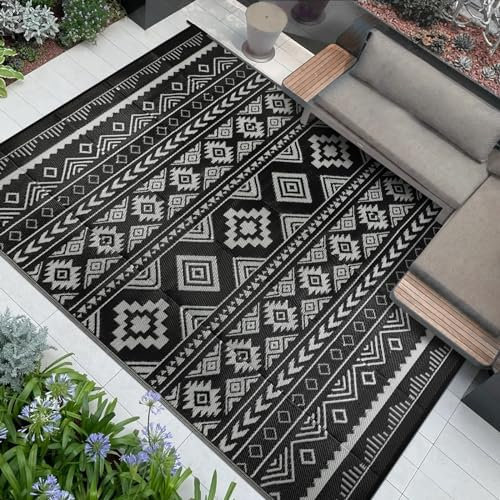 Famibay Alfombras para Exteriores, Impermeables, Grandes, para Exteriores, Patio, jardín, Alfombra Reversible, Alfombra portátil para Acampar, Alfombra para Exteriores, para balcón, terraza, Patio TR