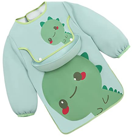 SAFIGLE 2St baby bibs babylätzen Cartoon baby apron kleinkind schürze malschürze kinder Säugling, der Schürze isst Baby isst Kittel lange Ärmel Männer Frauen Polyester